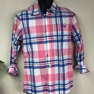 Johnnie B. Plaid Button-down Shirt, Size Med